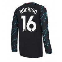 Manchester City Rodri Hernandez #16 Tretí futbalový dres 2023-24 Dlhy Rukáv